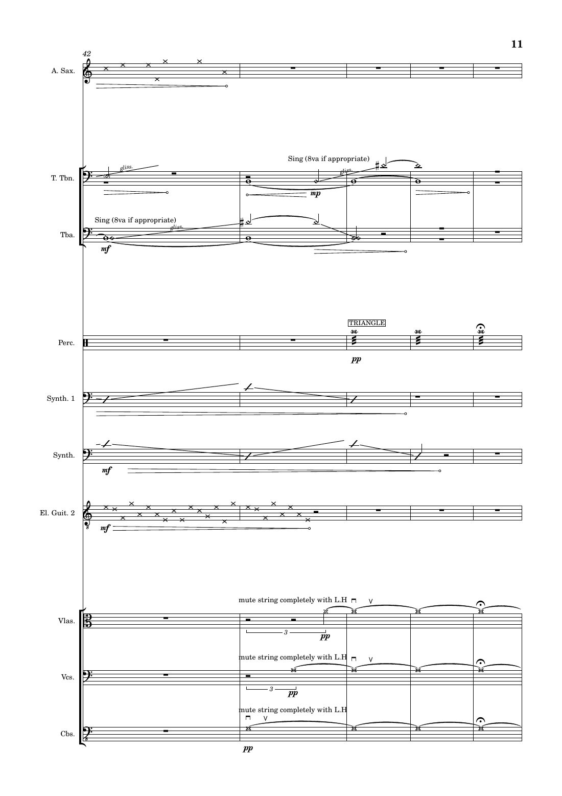 A Damp Fresh Dreaming - score, page 14 of 15