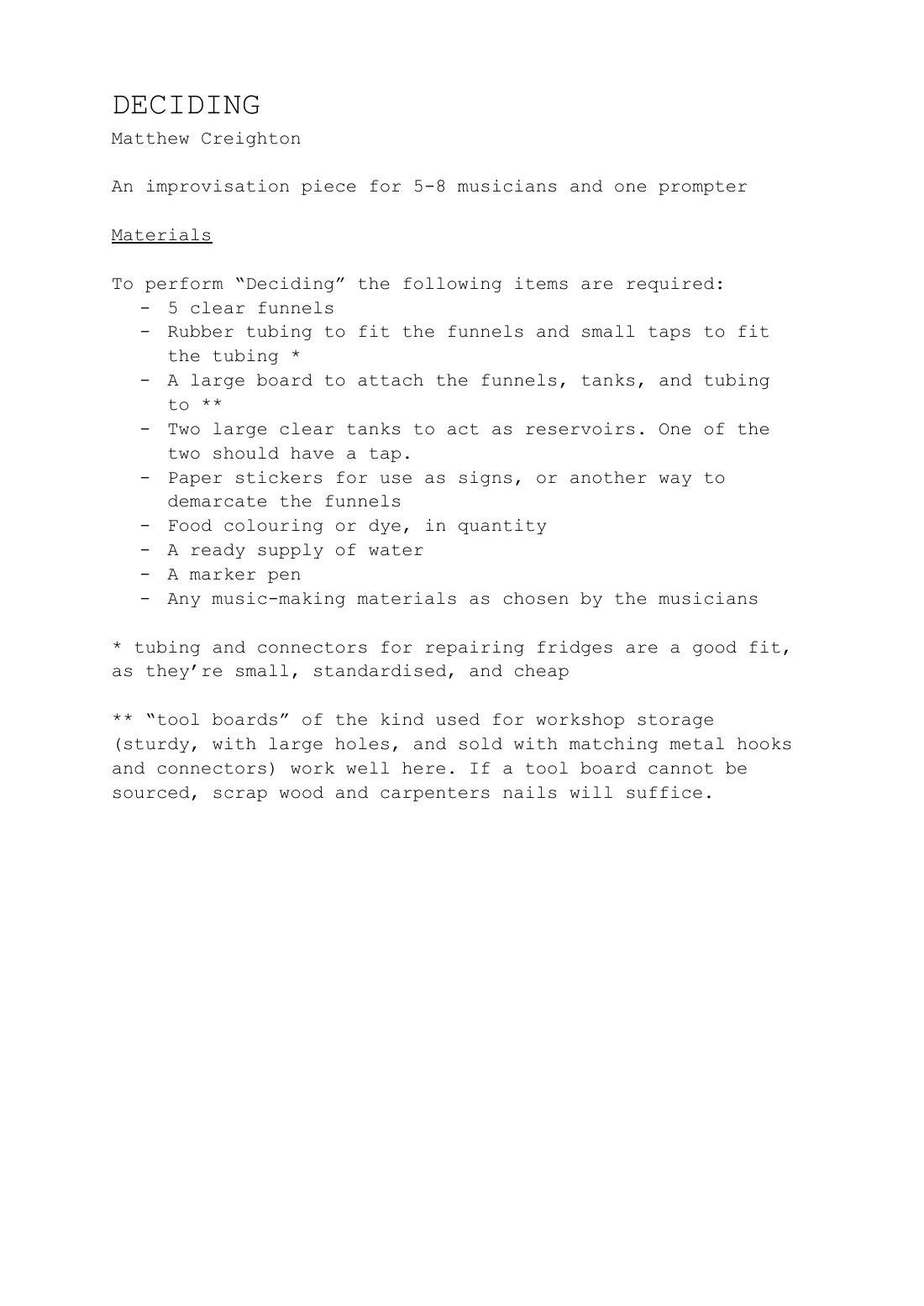 Deciding - score, page 1 of 6